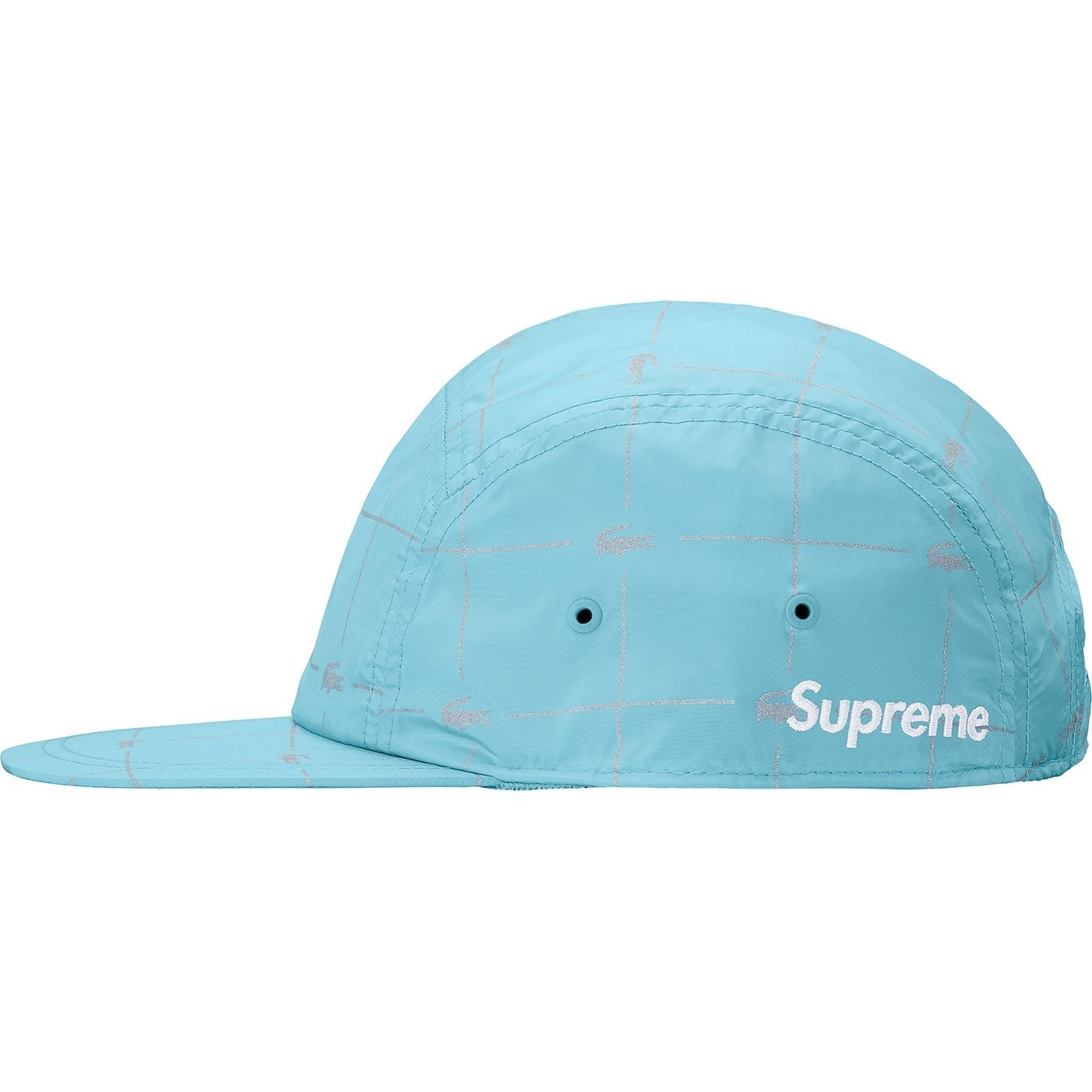 Supreme®/LACOSTE Reflective Grid Nylon Camp Cap view 18